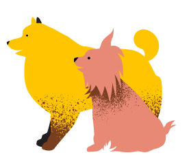 two dogs illustration - mobile